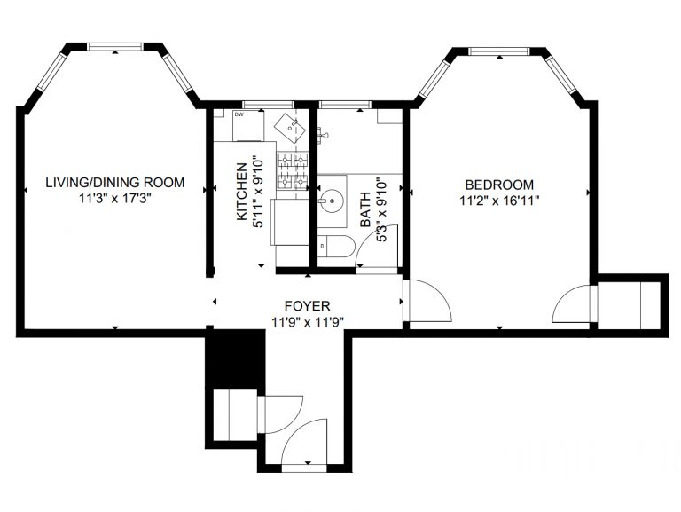 One Bedroom Floor Plan